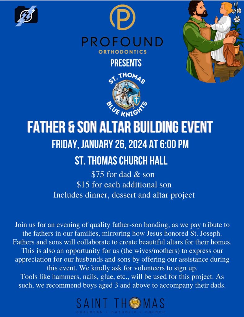 Father & Son Altar Building Event